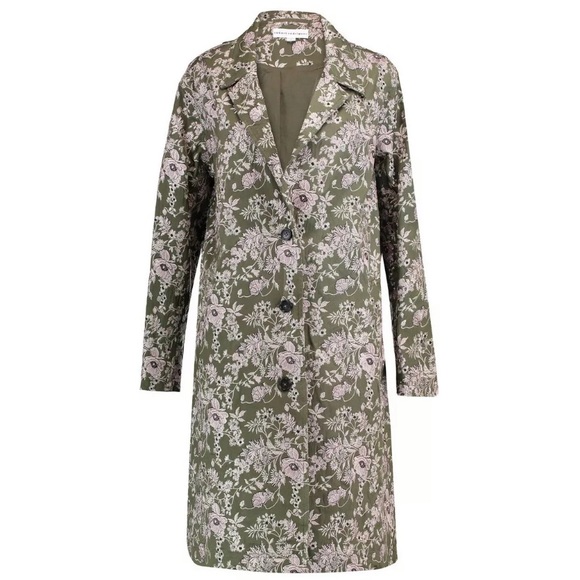 New Robert Rodriguez Floral Embroidered Car Coat Size 0 - Picture 1 of 13